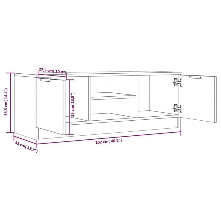 Tv-Schrank 102X35X36,5 Cm Holzwerkstoff