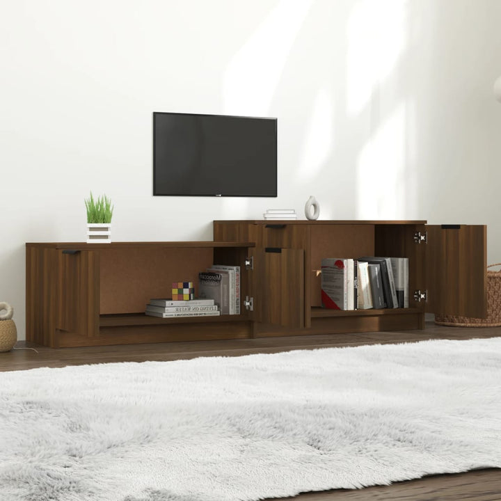 Tv-Schrank Braun Eichen-Optik 158,5X36X45 Cm Holzwerkstoff