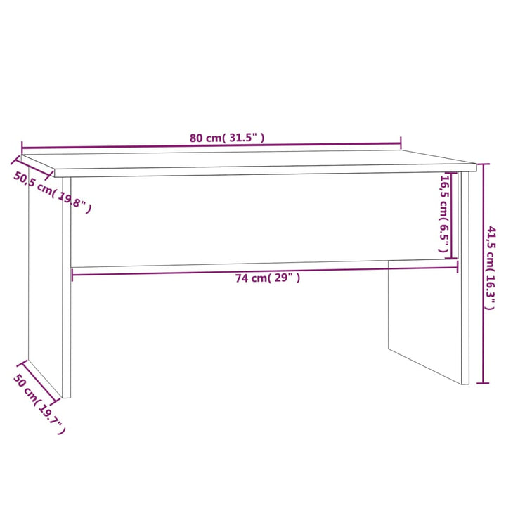 Couchtisch 80X50,5X41,5 Cm Holzwerkstoff