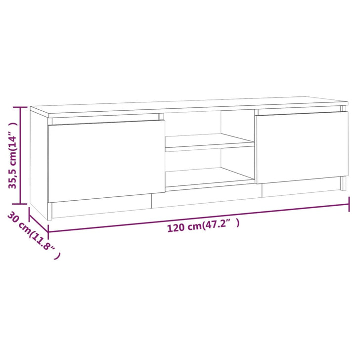 Tv-Schrank 120X30X35,5 Cm Holzwerkstoff