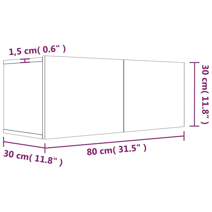 Tv-Schrank 80X30X30 Cm Holzwerkstoff