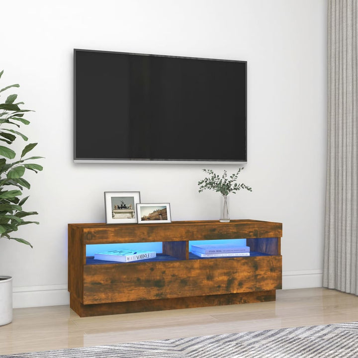 Tv-Schrank Mit Led-Leuchten 100X35X40 Cm