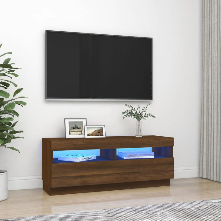 Tv-Schrank Mit Led-Leuchten 80X35X40 Cm