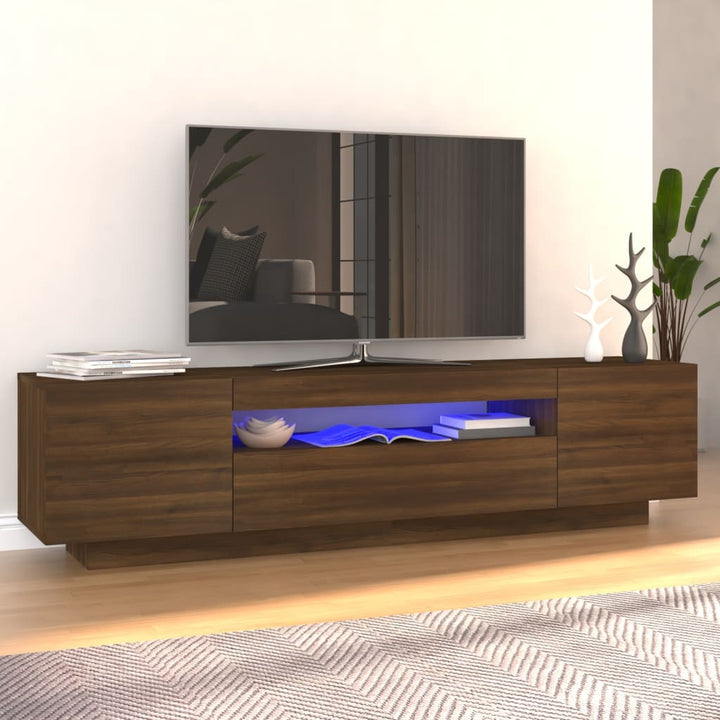 Tv-Schrank Mit Led-Leuchten 160X35X40 Cm