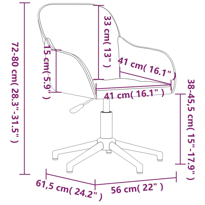 Esszimmerstühle 2 Stk. Drehbar Samt