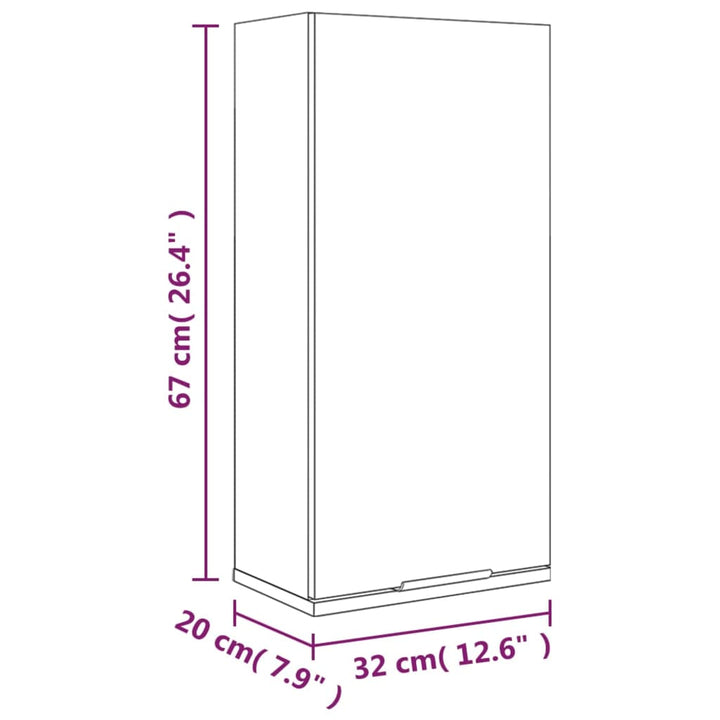 Wand-Badschrank 32X20X67 Cm