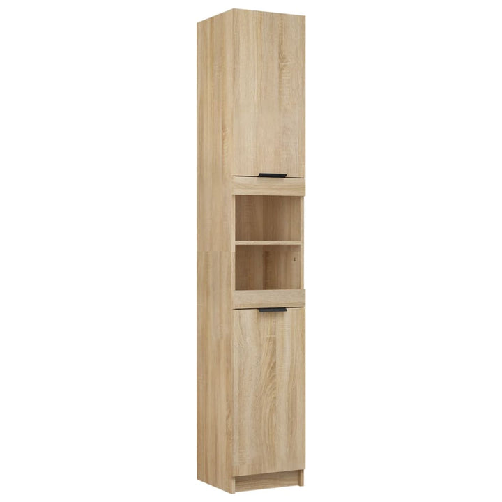 Badschrank Sonoma-Eiche 32X34X188,5 Cm Holzwerkstoff