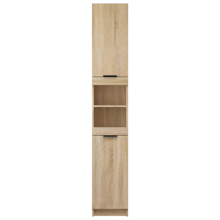 Badschrank Sonoma-Eiche 32X34X188,5 Cm Holzwerkstoff