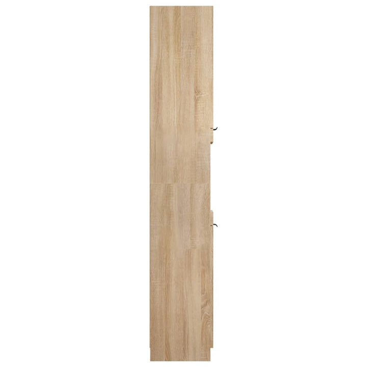 Badschrank Sonoma-Eiche 32X34X188,5 Cm Holzwerkstoff