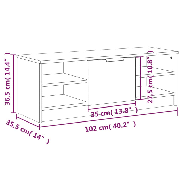 Tv-Schrank 102X35,5X36,5 Cm Holzwerkstoff