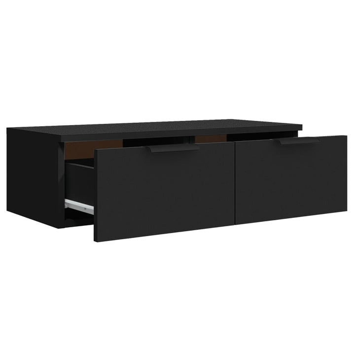 Wandschrank Schwarz 68X30X20 Cm Holzwerkstoff