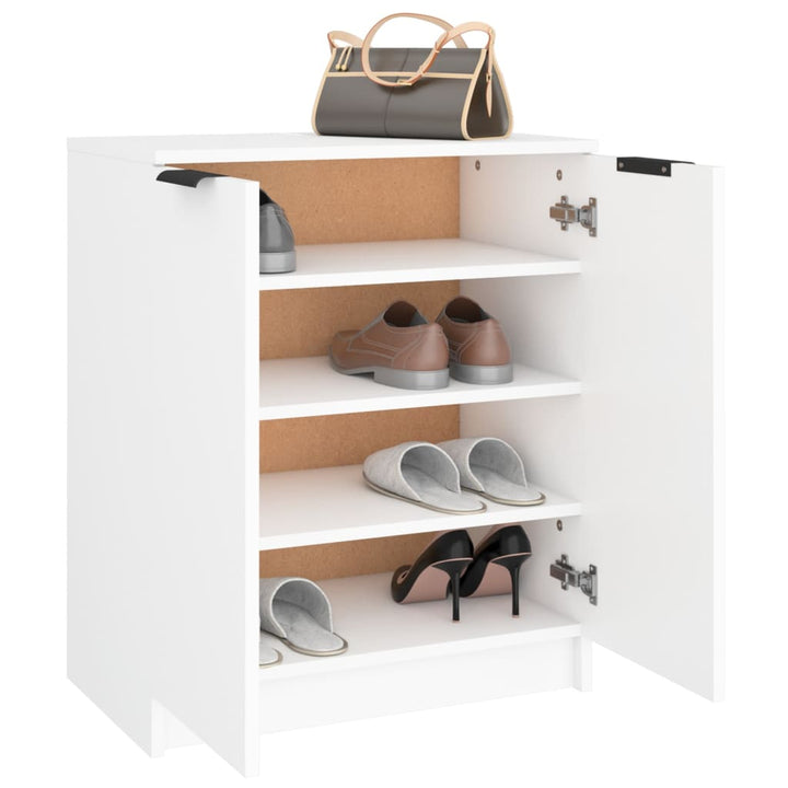 Schuhschrank Weiß 59X35X70 Cm Holzwerkstoff