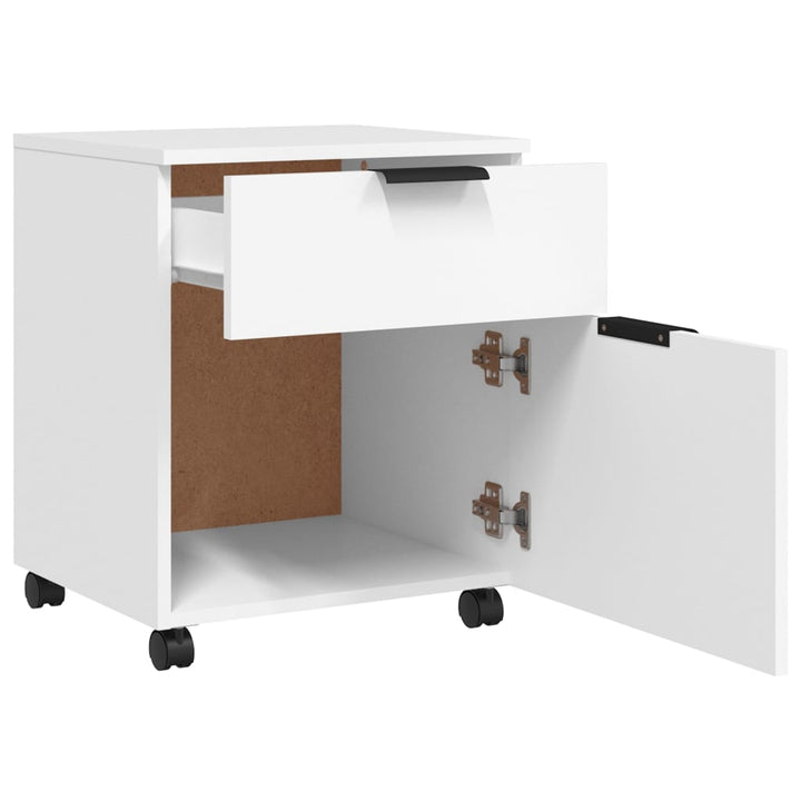 Mobiler Aktenschrank Mit Rollen 45X38X54 Cm Holzwerkstoff