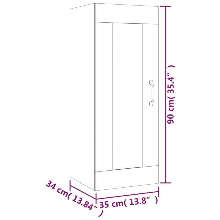 Hängeschrank 35X34X90 Cm Holzwerkstoff