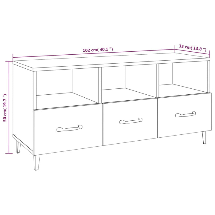 Tv-Schrank 102X35X50 Cm Holzwerkstoff