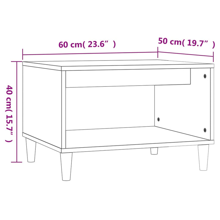 Couchtisch 60X50X40 Cm Holzwerkstoff