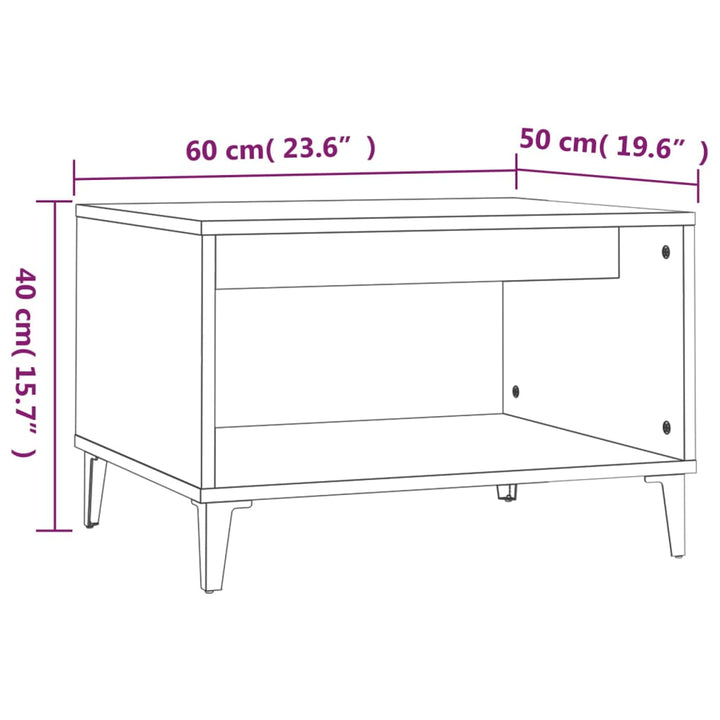 Couchtisch 60X50X40 Cm Holzwerkstoff