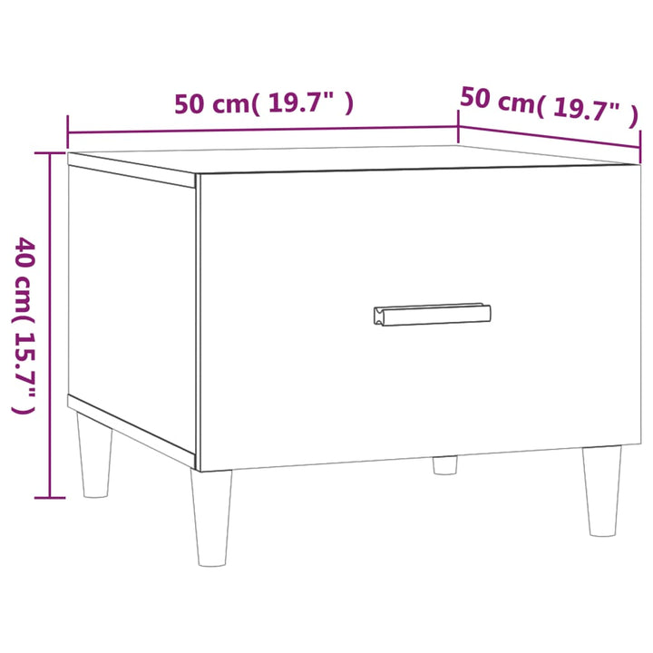 Couchtisch 50X50X40 Cm Holzwerkstoff