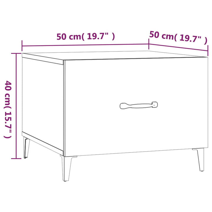 Couchtisch Mit Metallbeinen 50X50X40 Cm