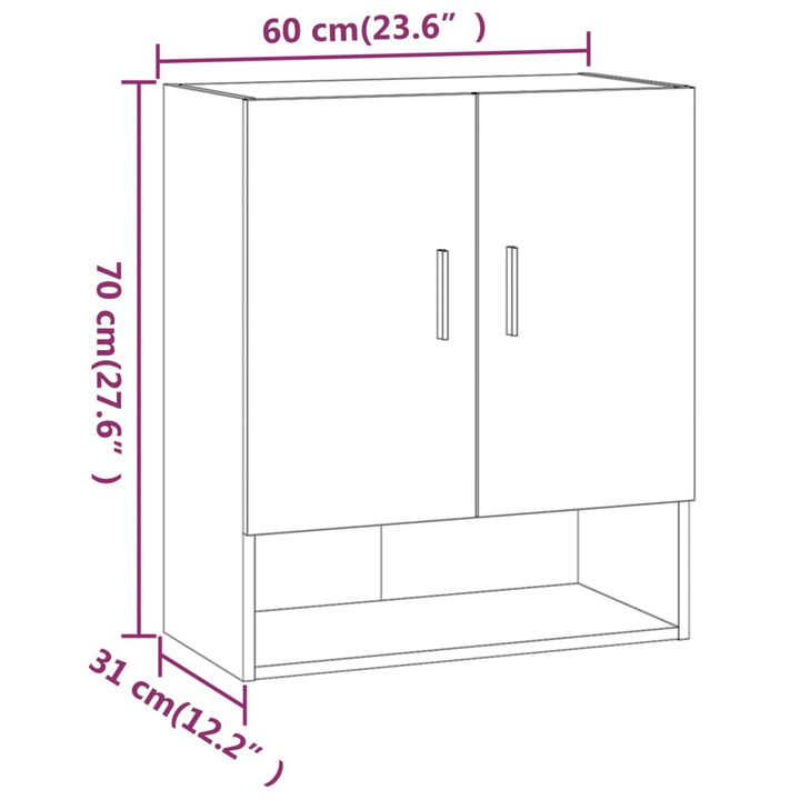 Wandschrank 60X31X70 Cm Holzwerkstoff