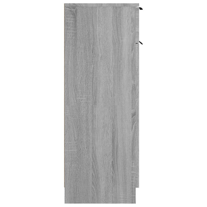 Badschrank Grau Sonoma 32X34X90 Cm Holzwerkstoff