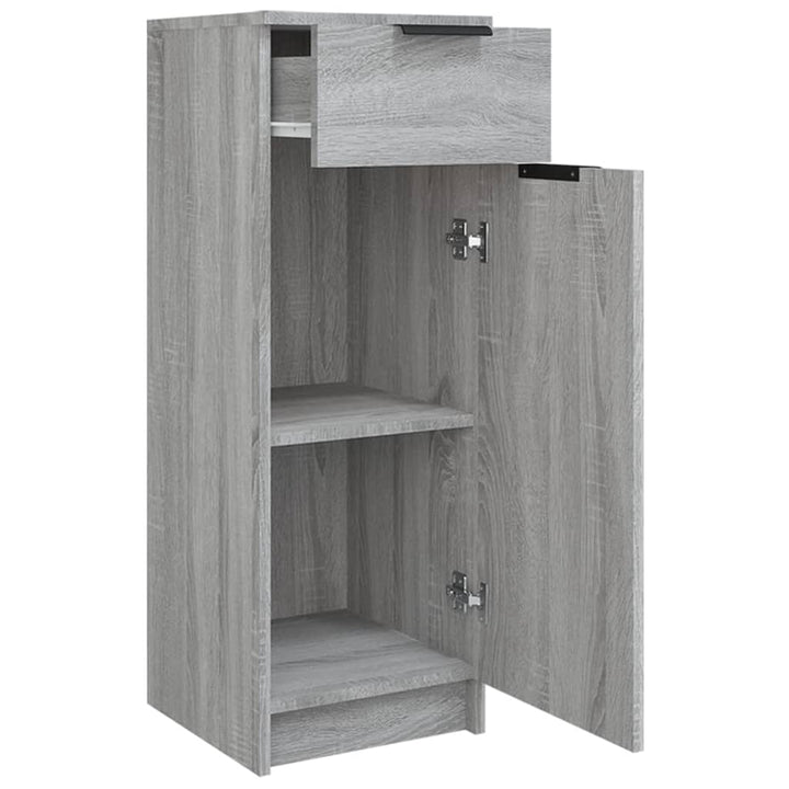 Badschrank Grau Sonoma 32X34X90 Cm Holzwerkstoff