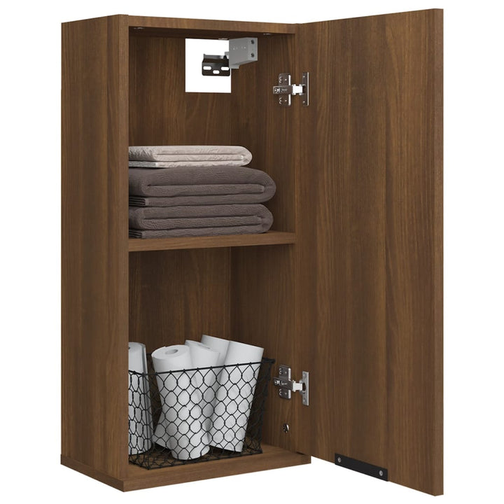 Wand-Badschrank Braun Eichen-Optik 32X20X67 Cm