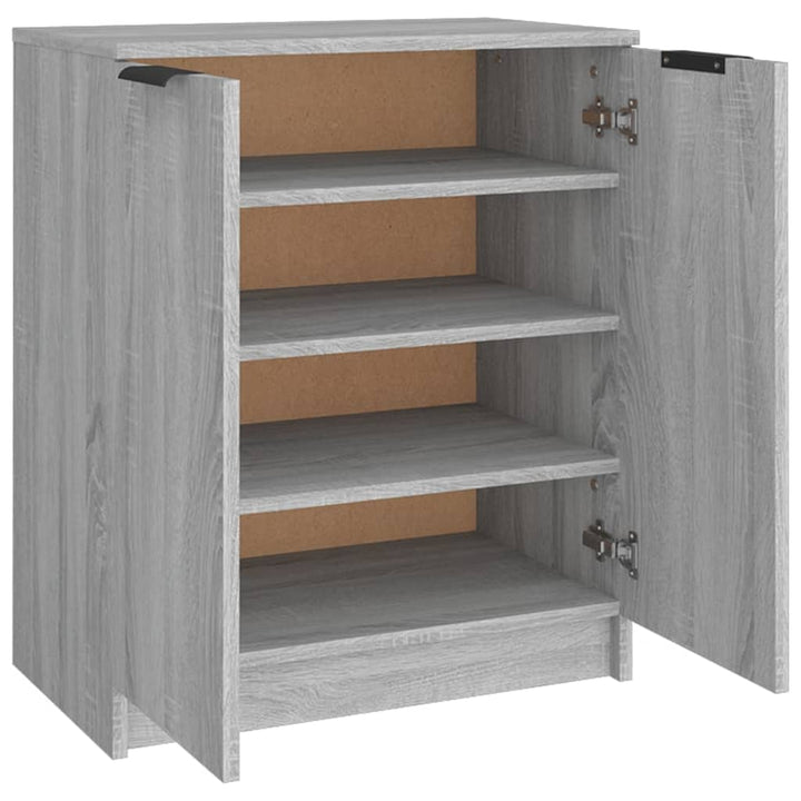 Schuhschrank Grau Sonoma 59X35X70 Cm Holzwerkstoff