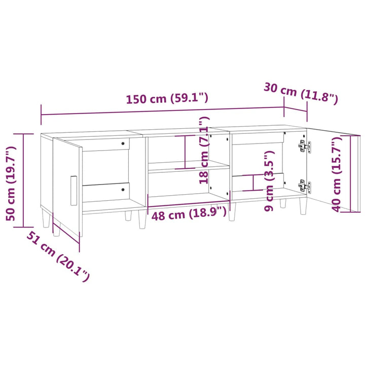 Tv-Schrank 150X30X50 Cm Holzwerkstoff