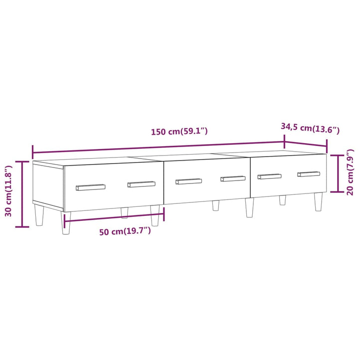 Tv-Schrank 150X34,5X30 Cm Holzwerkstoff