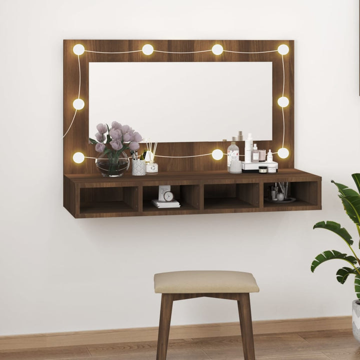 Spiegelschrank Mit Led 90X31,5X62 Cm