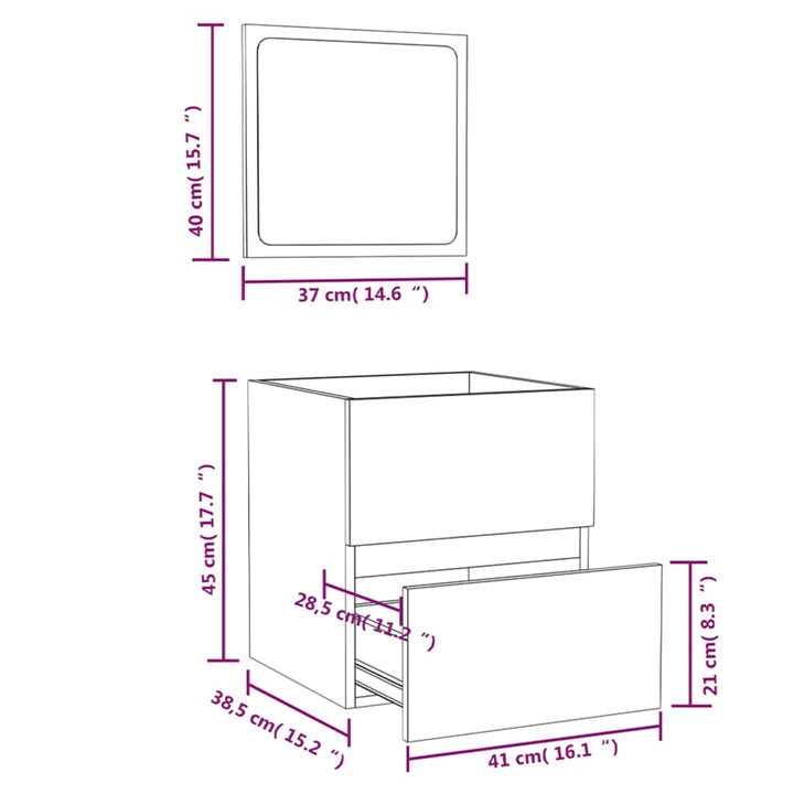 Badschrank Mit Spiegel Holzwerkstoff