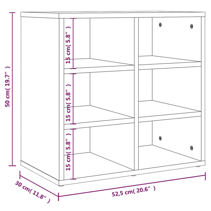 Schuhregale 2 Stk. Braun Eichen-Optik 52,5X30X50 Cm