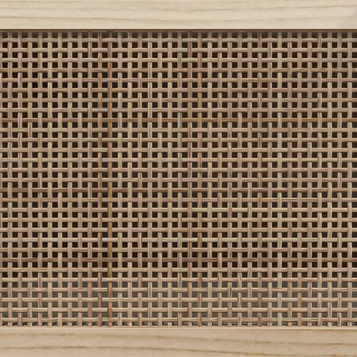 Tv-Schrank 80X30X40 Cm Massivholz Kiefer Natur-Rattan