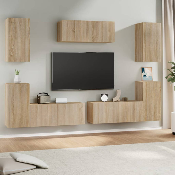 7-Tlg. Tv-Schrank-Set Holzwerkstoff