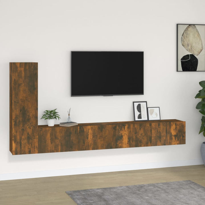 4-Tlg. Tv-Schrank-Set Holzwerkstoff