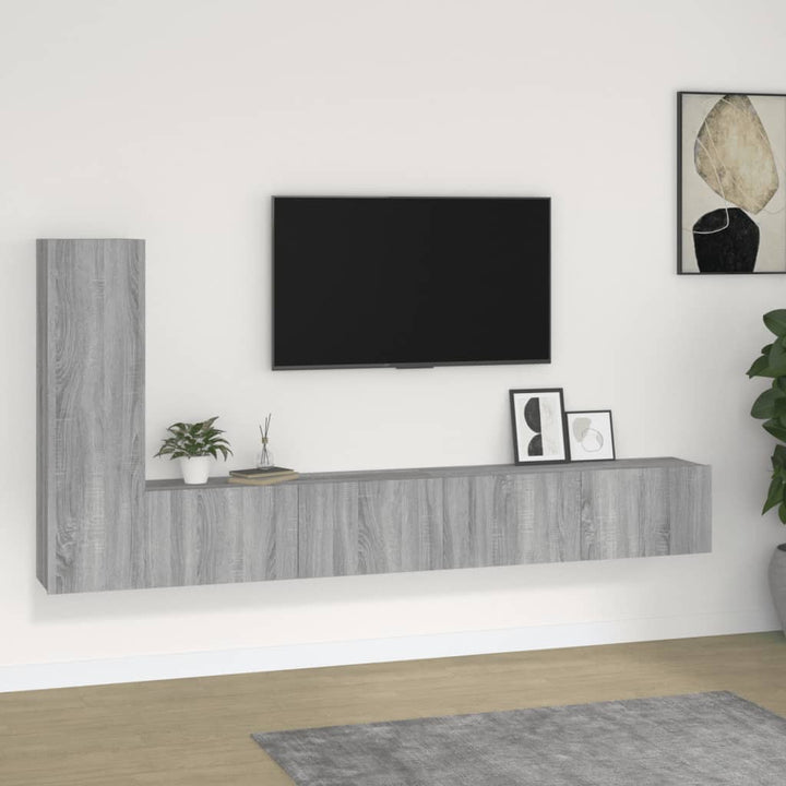 4-Tlg. Tv-Schrank-Set Holzwerkstoff