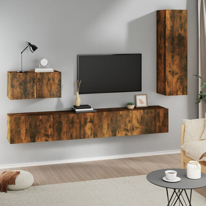 4-Tlg. Tv-Schrank-Set Holzwerkstoff