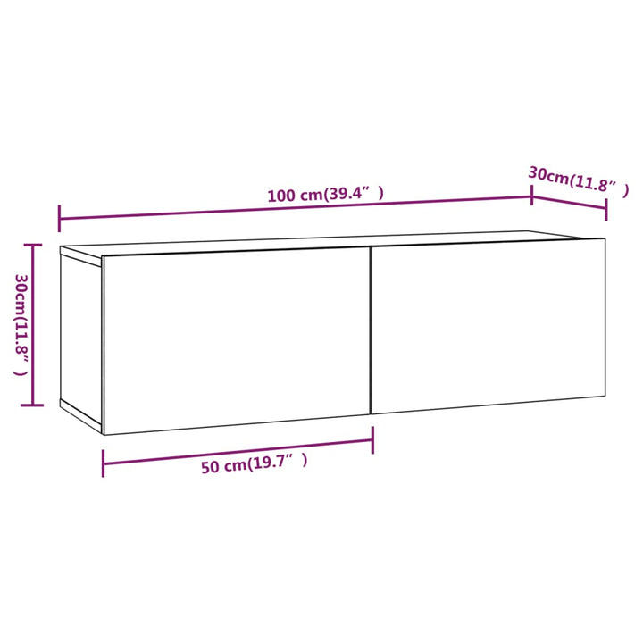 3-Tlg. Tv-Schrank-Set Holzwerkstoff