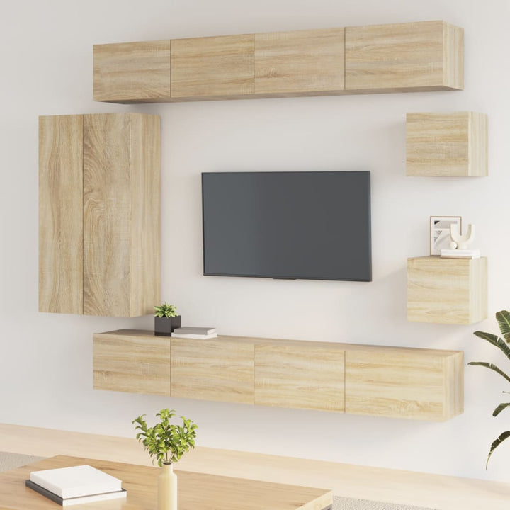 8-Tlg. Tv-Schrank-Set Holzwerkstoff