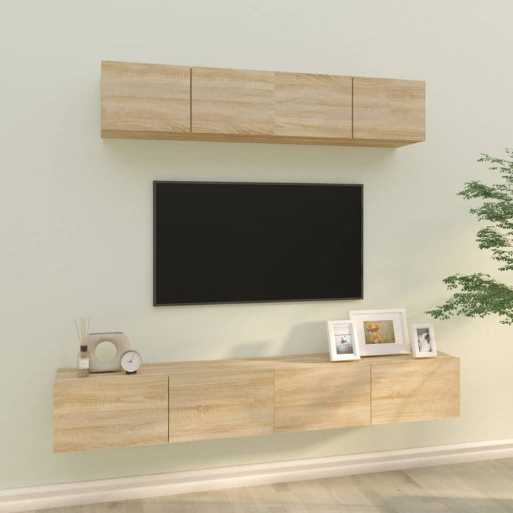 4-Tlg. Tv-Schrank-Set Holzwerkstoff