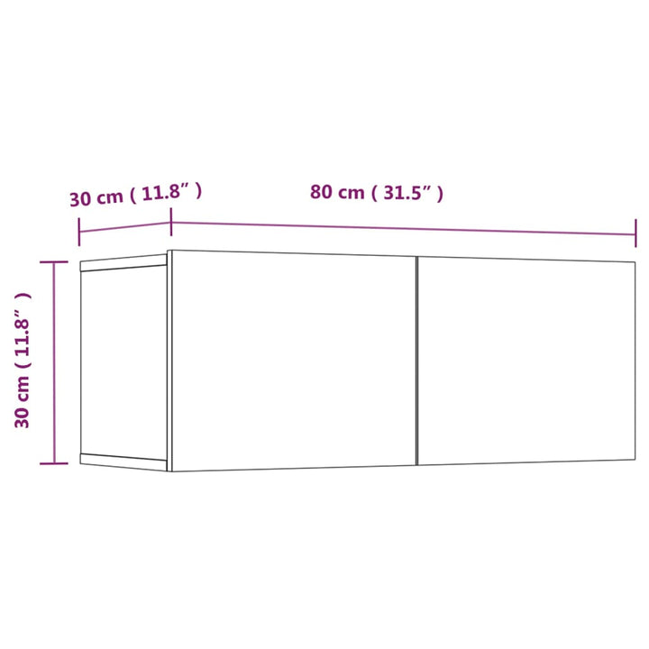 4-Tlg. Tv-Schrank-Set Holzwerkstoff