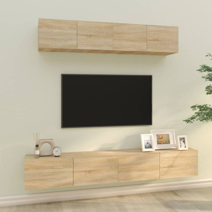 4-Tlg. Tv-Schrank-Set Holzwerkstoff