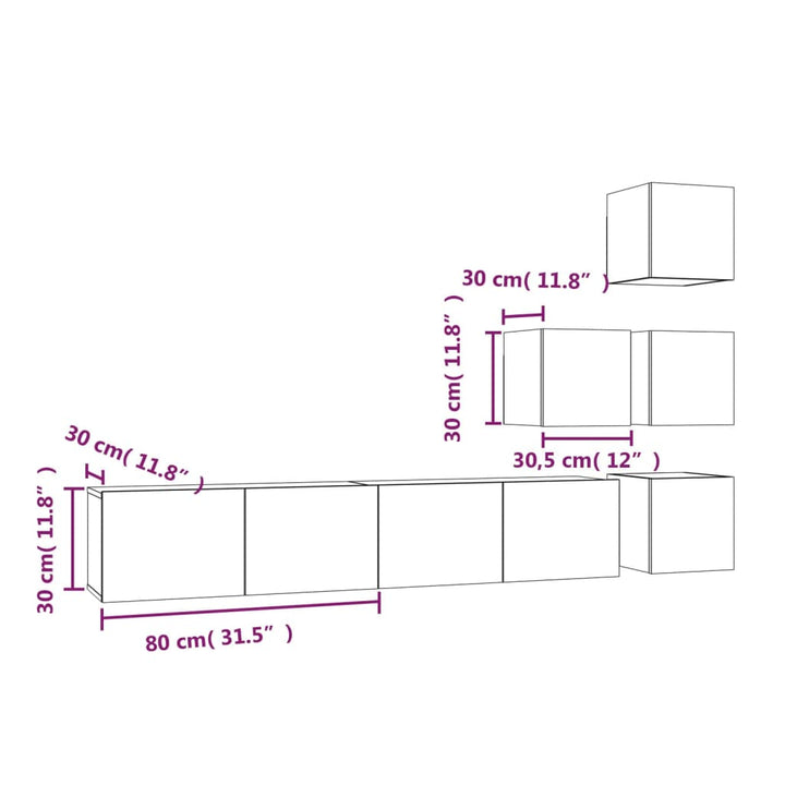 Tv-Wandschrank Holzwerkstoff