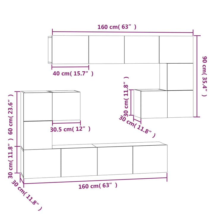 Tv-Wandschrank Holzwerkstoff