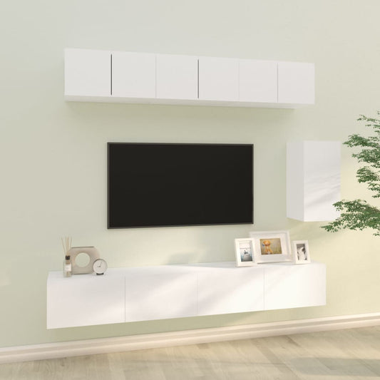 6-Tlg. Tv-Schrank-Set Holzwerkstoff