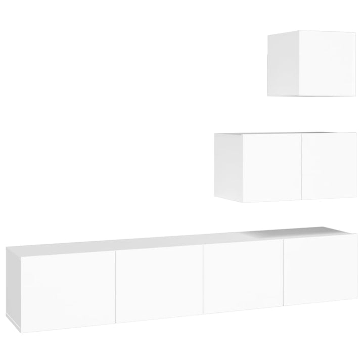 4-Tlg. Tv-Schrank-Set Holzwerkstoff