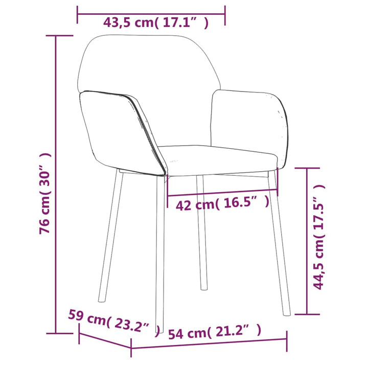 Esszimmerstühle 2 Stk. Samt