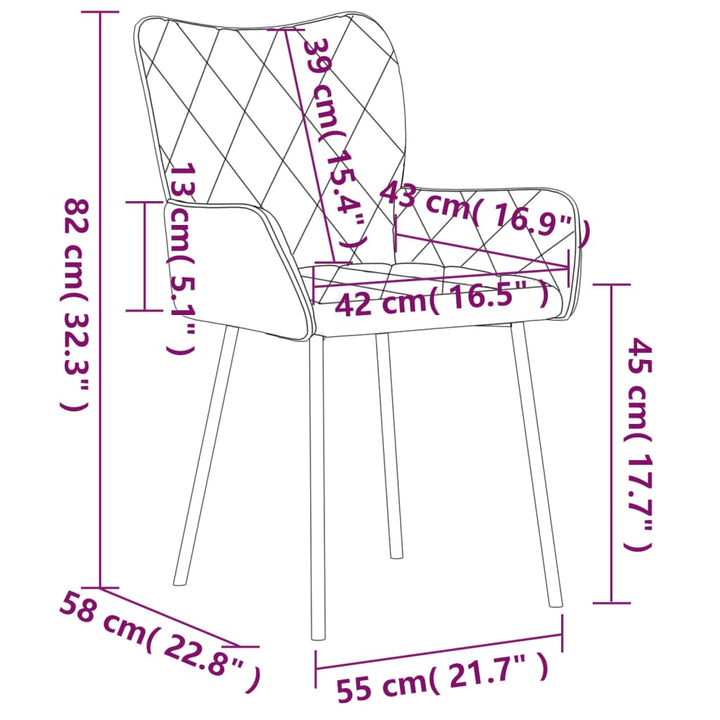 Esszimmerstühle 2 Stk. Stoff