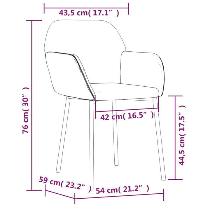 Esszimmerstühle 2 Stk. Samt